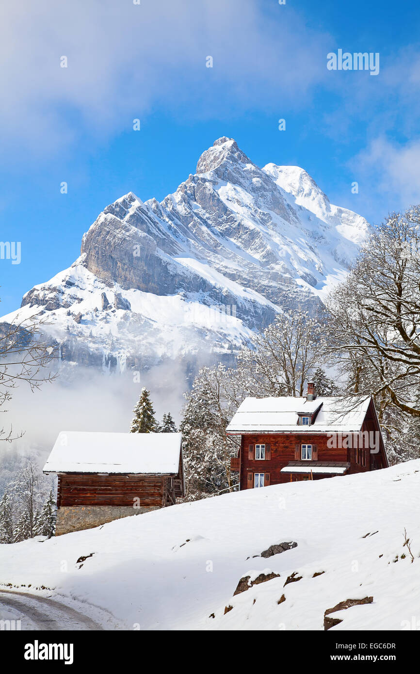 Winter in the swiss alps, Switzerland Stock Photo - Alamy