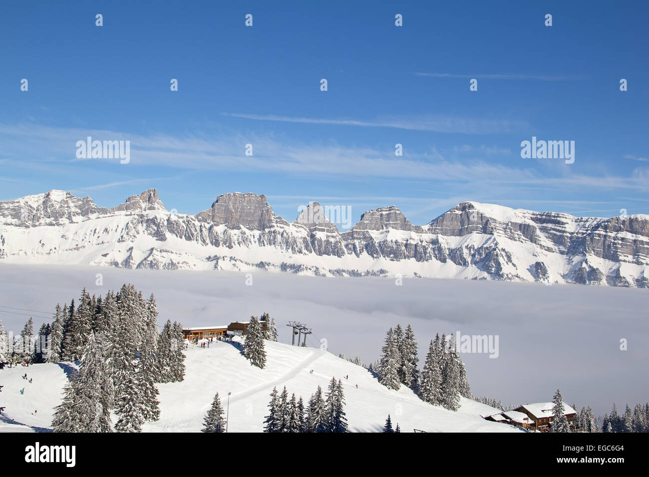 Winter in the swiss alps, Switzerland Stock Photo - Alamy