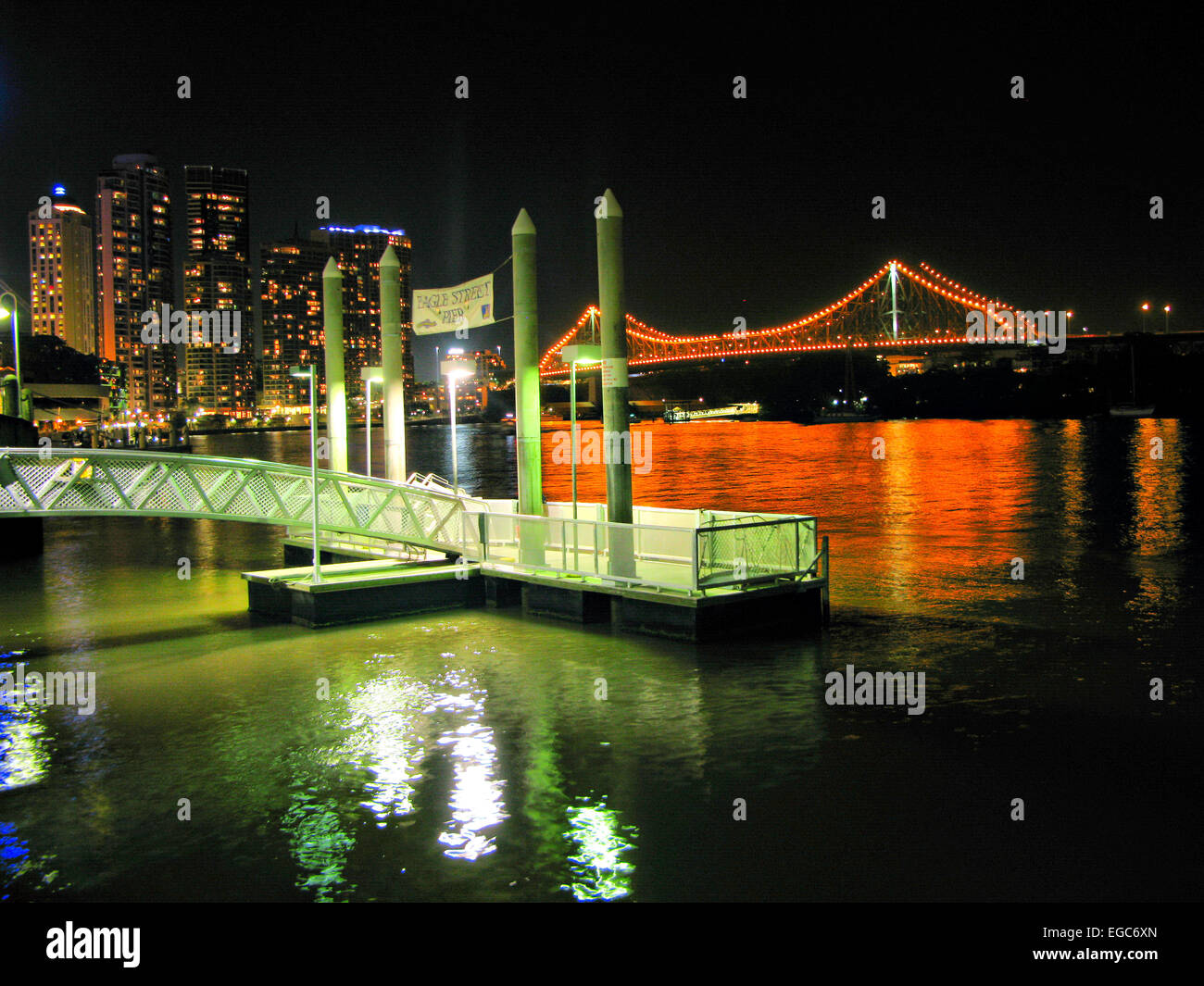 Eagle Street Pier on the Brisbane River, Brisbane, Queensland Australia Stock Photo Alamy