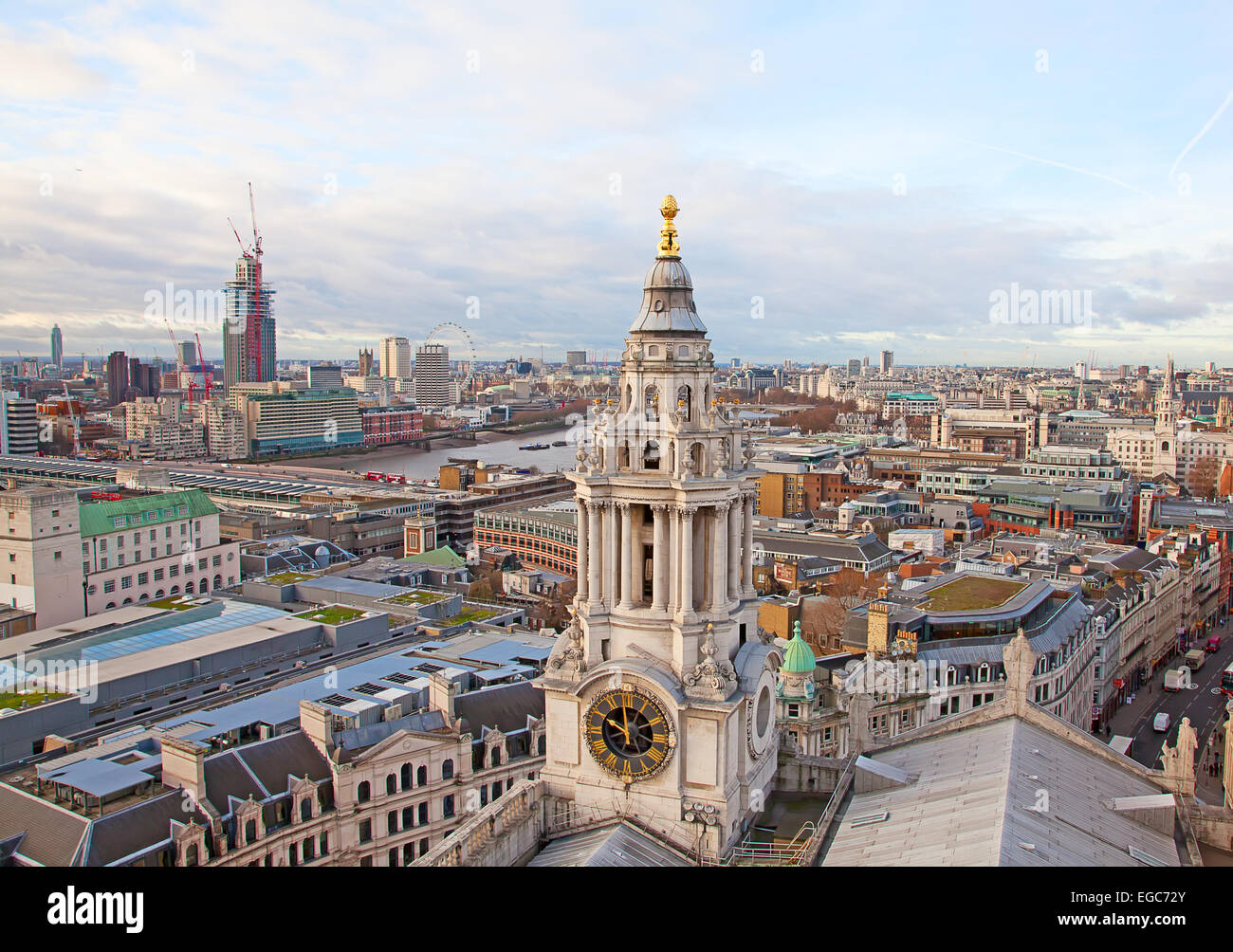 Early winter morning in London, UK Stock Photo