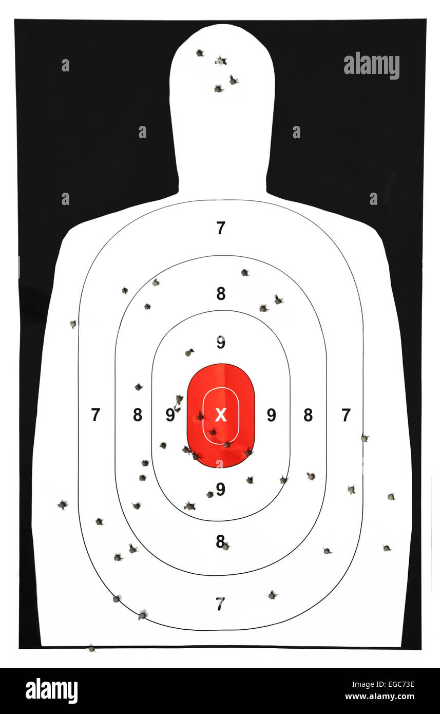 Practice target from a gun range Stock Photo