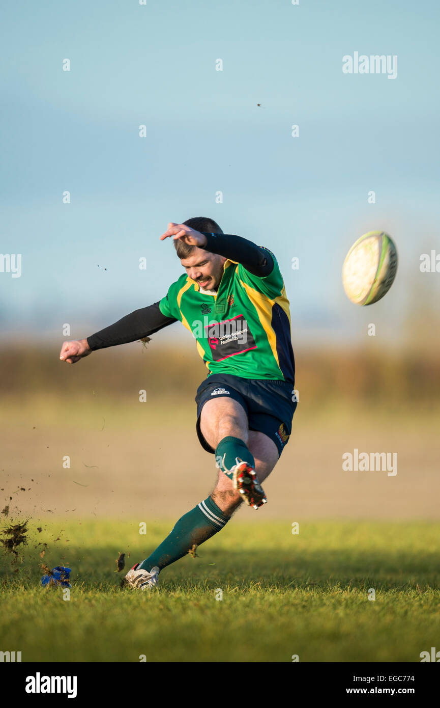 Rugby player kicking ball hires stock photography and images Alamy