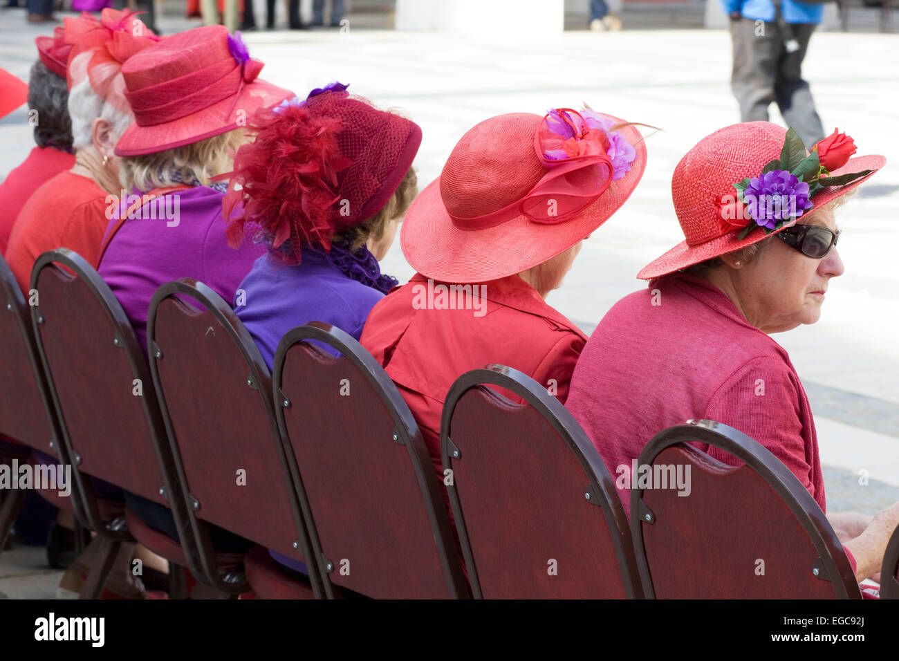 elegant red hats