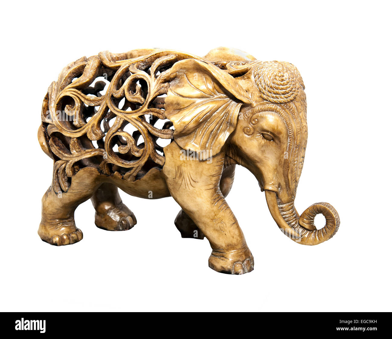 a reproduction of a tang dynasty filigree elephant Stock Photo