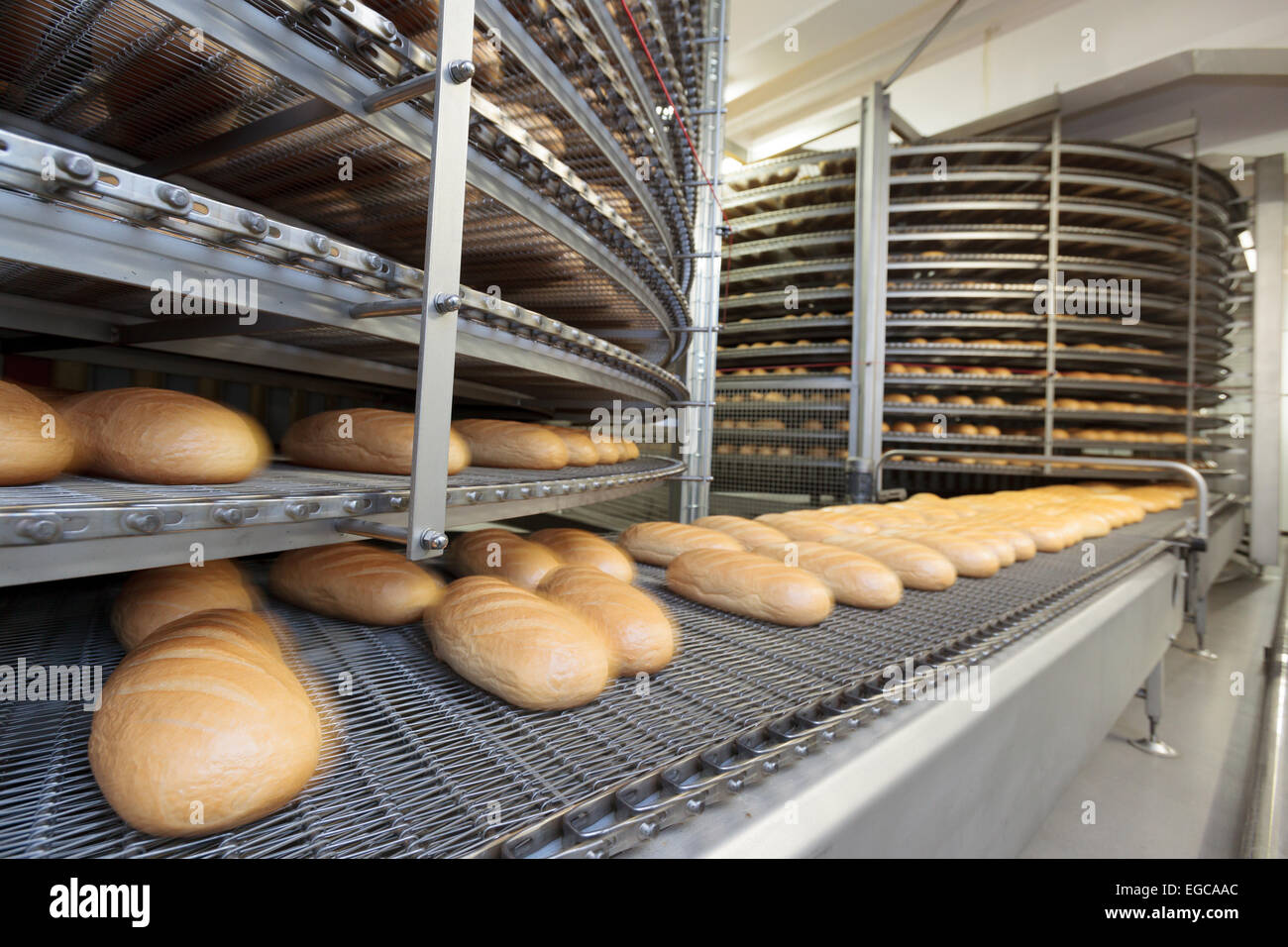 Bread bakery food factory. Stock Photo