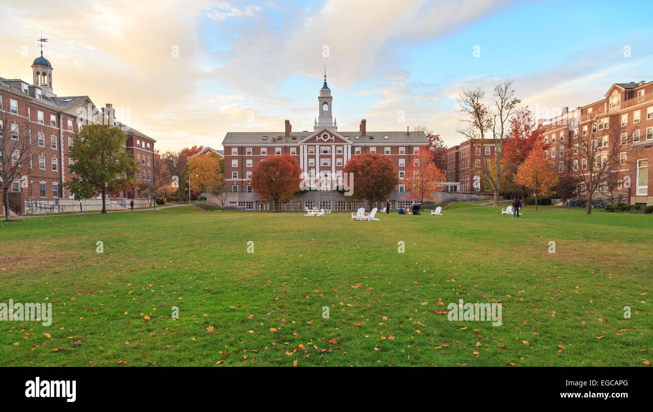 Radcliffe Quad undergrad housing at Harvard University in Fall in