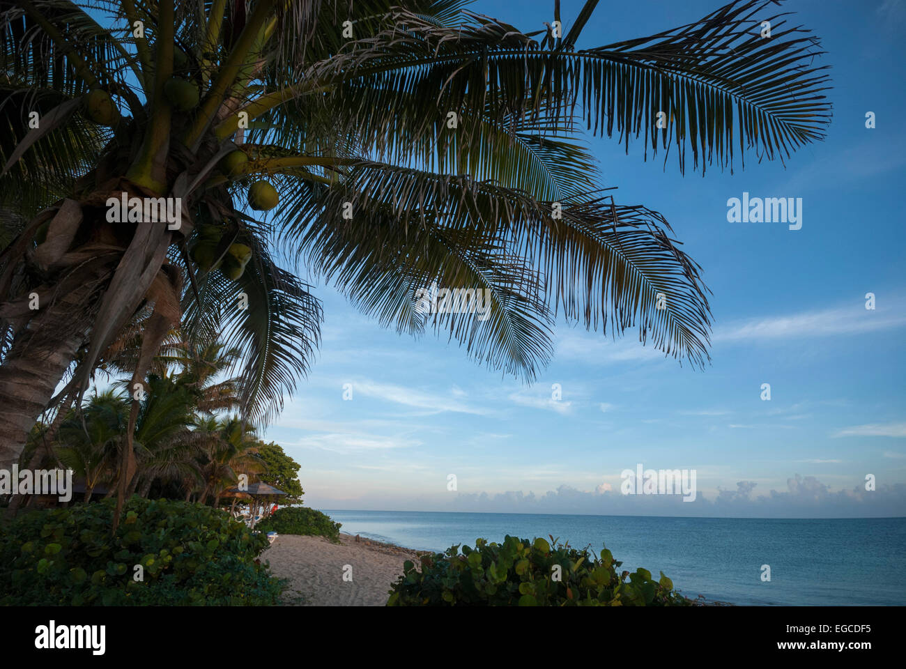 A Cuban beach scene near Jibacoa Stock Photo
