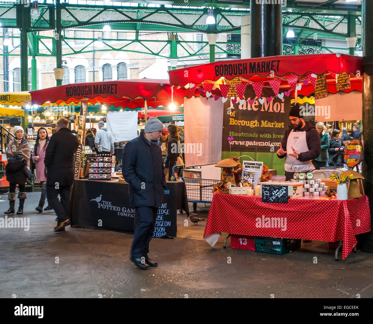 Borough Market Stalls Southwark London UK Stock Photo