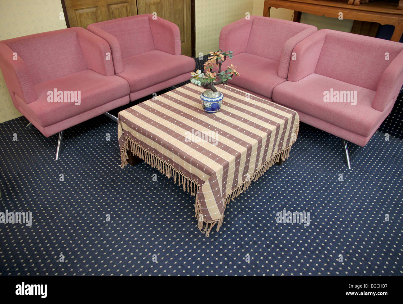 Sofa set in the meeting room for interior background. Stock Photo