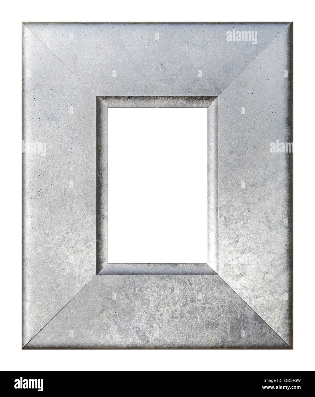 Silver frame isolated on the white background Stock Photo - Alamy