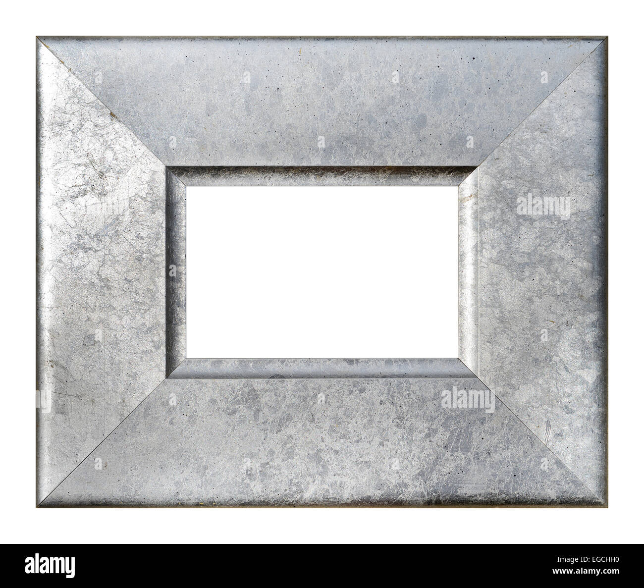 Silver frame isolated on the white background Stock Photo - Alamy