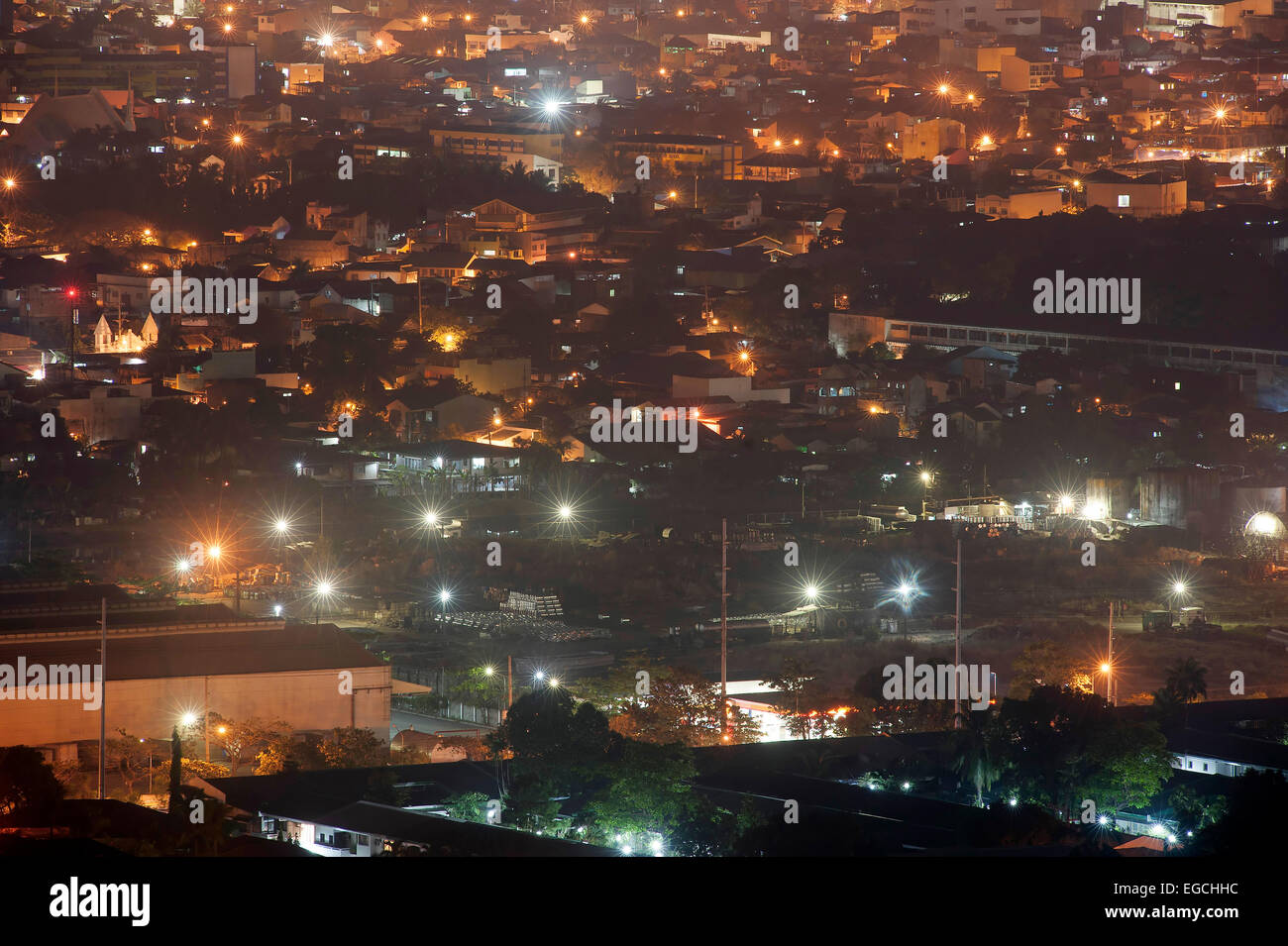 The lights of Pasig City at night,, Metro Manila, Philippine Islands