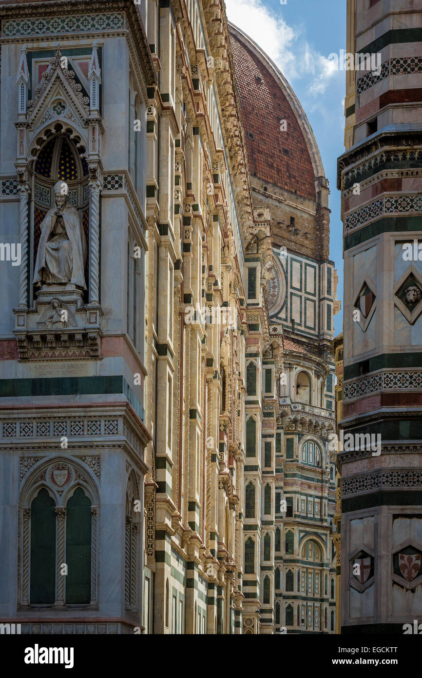 The Basilica di Santa Maria del Fiore (English: Basilica of Saint Mary of the Flower) is the main church of Florence, Italy Stock Photo