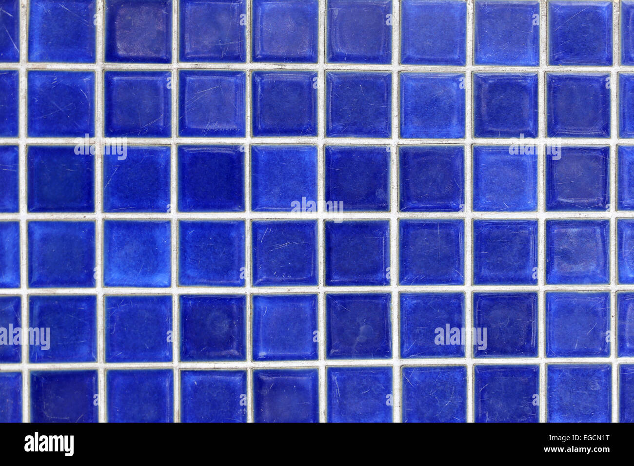 blue tile wall of square for the background. Stock Photo