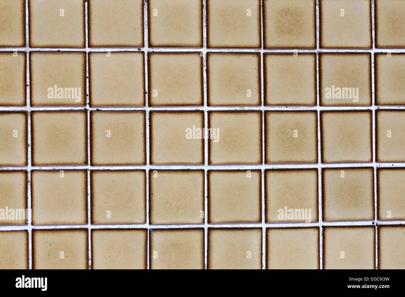 borwn tile wall of square for the background. Stock Photo