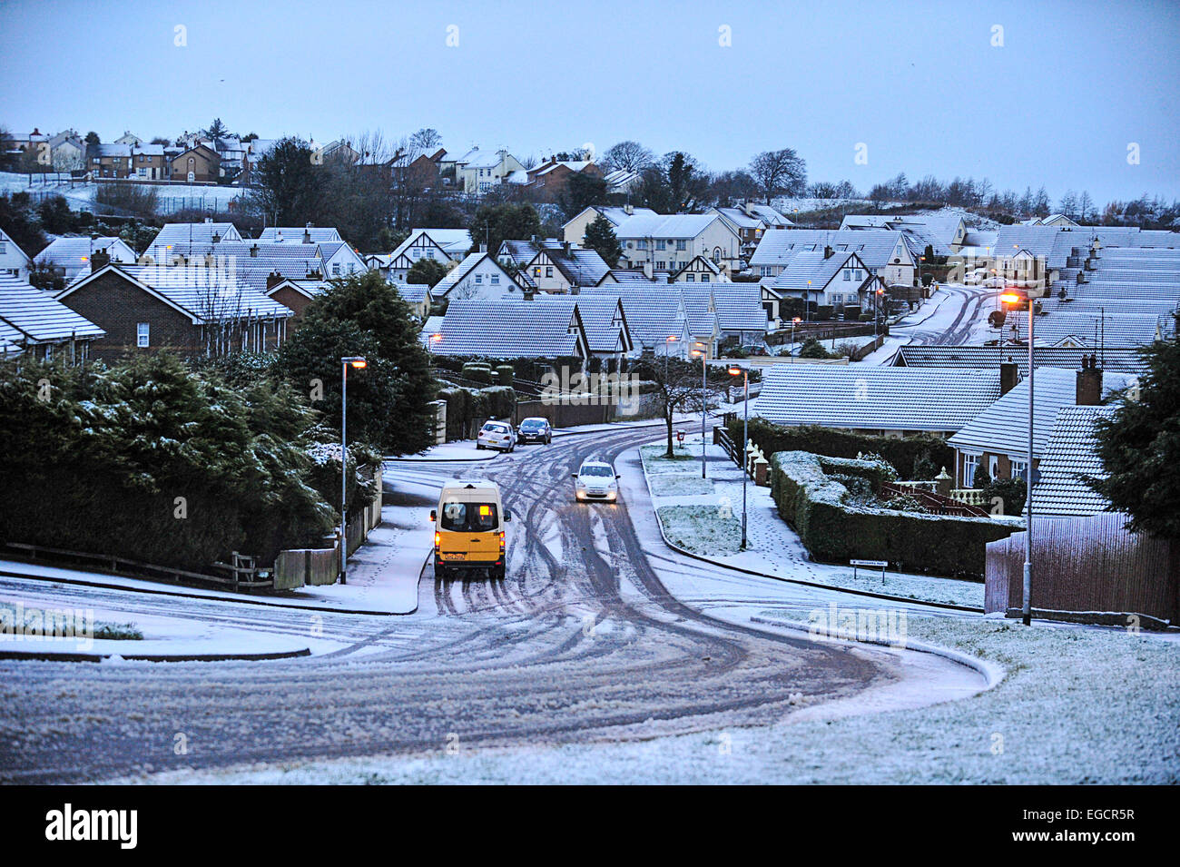 Londonderry, Northern Ireland. 23rd February, 2015. UK weather. Snow