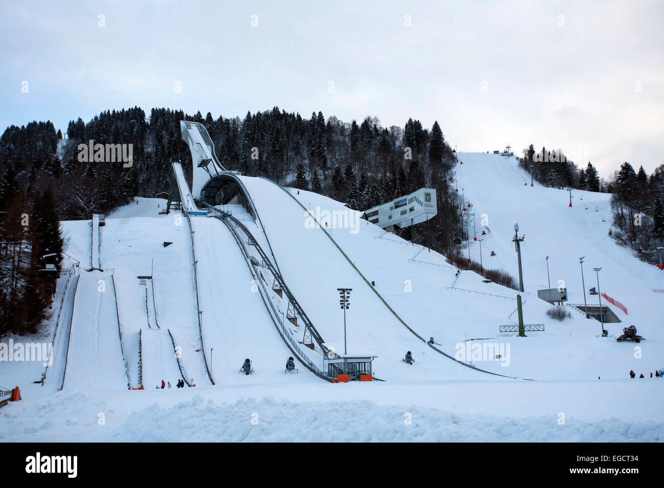 Ski Jump, Garmisch-Partenkirchen, Bavaria, Germany Stock Photo ...