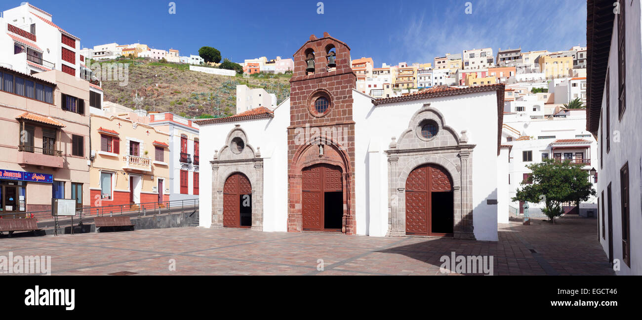 Church Nuestra Señora de la Asunción, La Gomera, Canary Islands, Spain Stock Photo