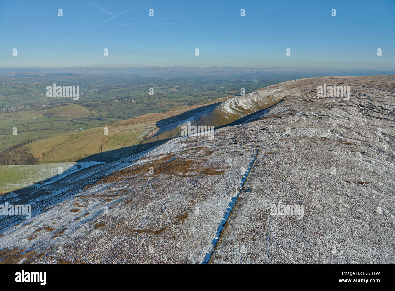 Aerial photograph of Pendle Hill, Lancashire Stock Photo