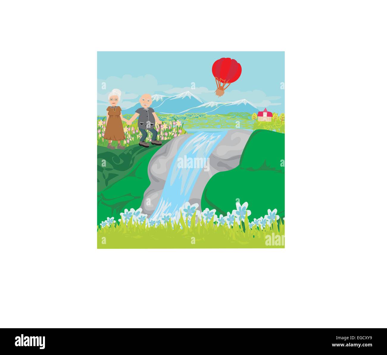 Senior fall Stock Vector Images - Alamy