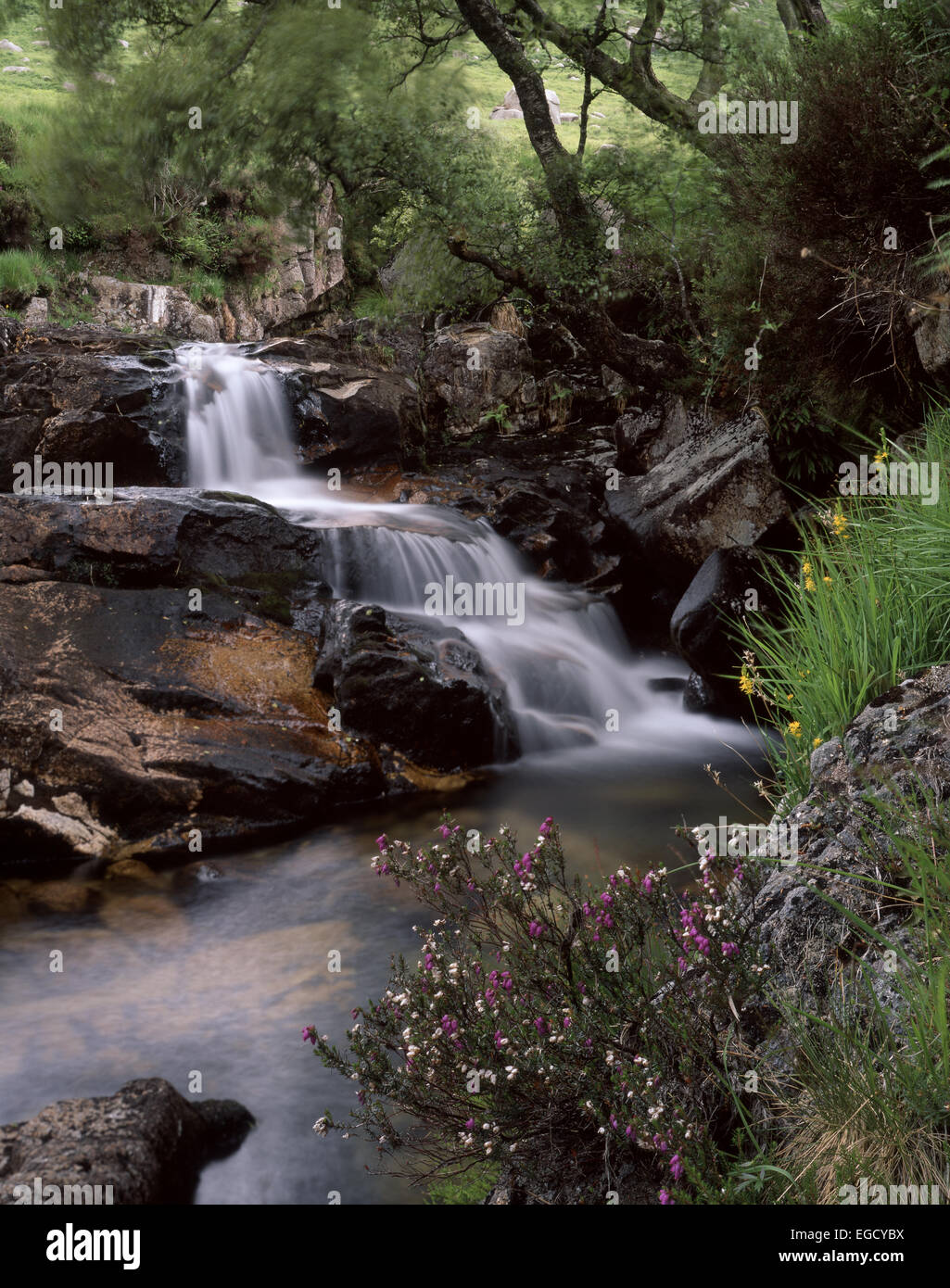 Waterfall in Glen Rosa, Isle of Arran, Firth of Clyde, Scotland Stock ...