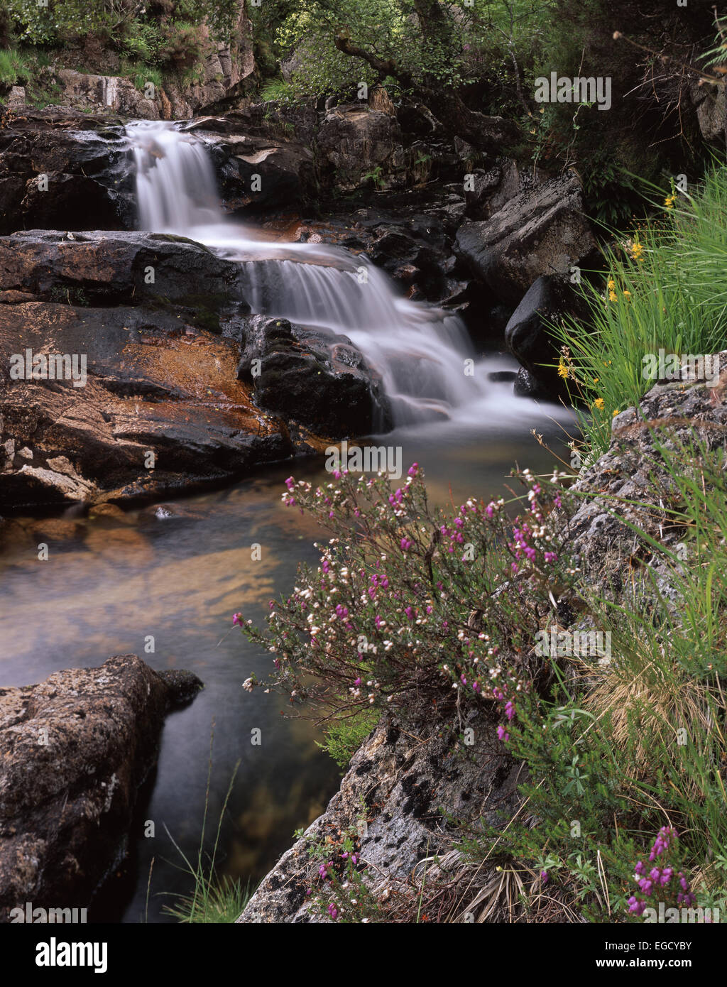 Waterfall in Glen Rosa, Isle of Arran, Firth of Clyde, Scotland Stock ...