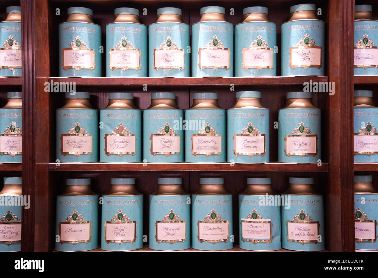 Tea caddies at Mariage Frères, Paris, France Stock Photo - Alamy