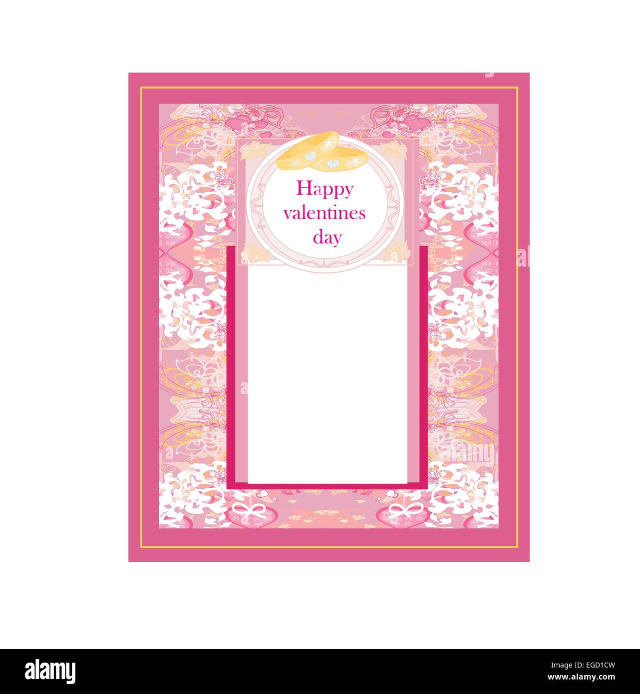 vintage wedding card with rings Stock Vector Image & Art Alamy