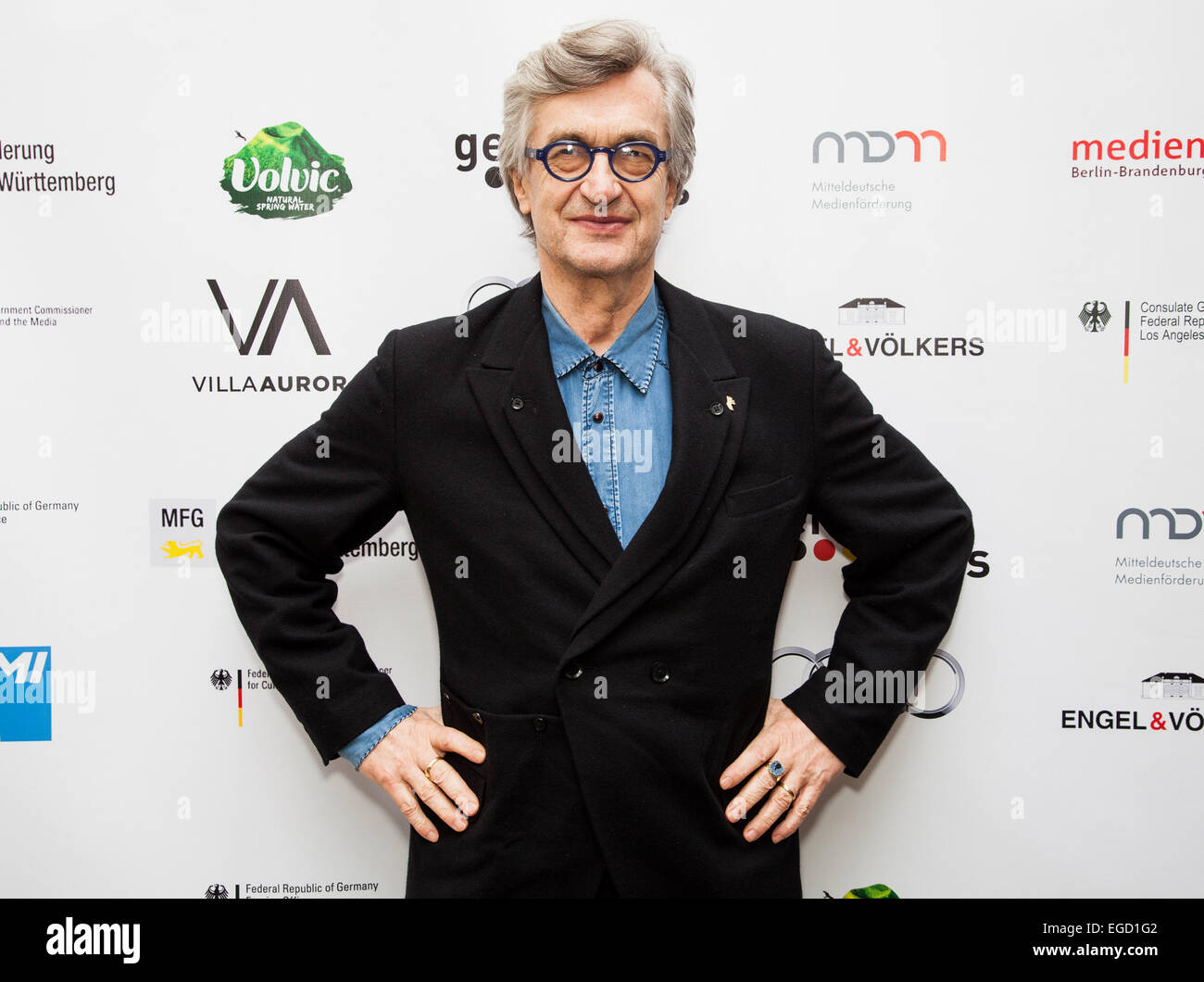 Wim Wenders at the German Films and the Consulate General of the Federal Republic Of Germany's German Oscar nominees reception held at Villa Aurora in Pacific Palisades on February 21, 2015. Credit: Flaminia Fanale/Lumeimages.com Stock Photo