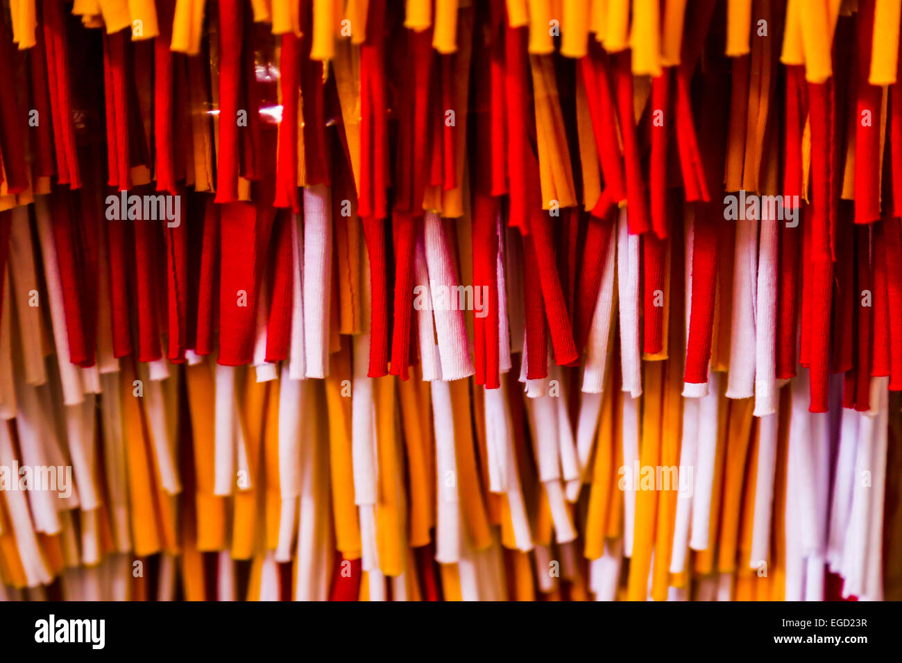 Highly coloured threads in a Cyprus market Stock Photo