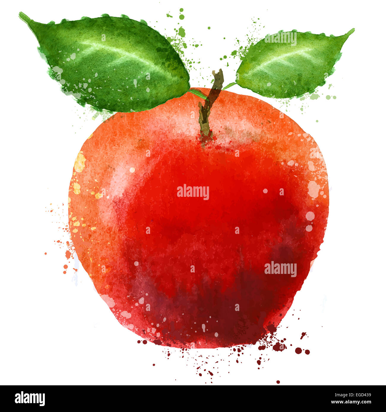 ripe apple logo design template. food or fruit icon. Stock Photo
