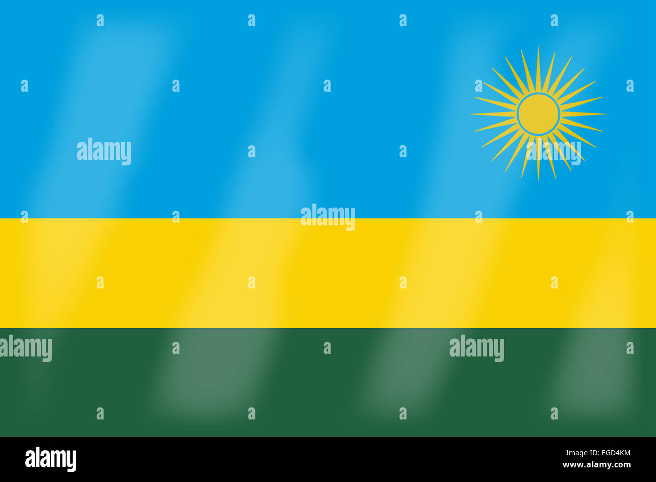 The flag of the African country Rwanda Stock Photo - Alamy