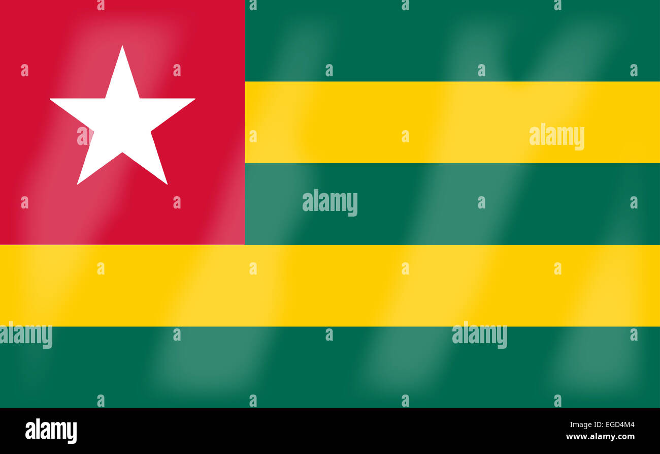 The flag of the African country Togo Stock Photo