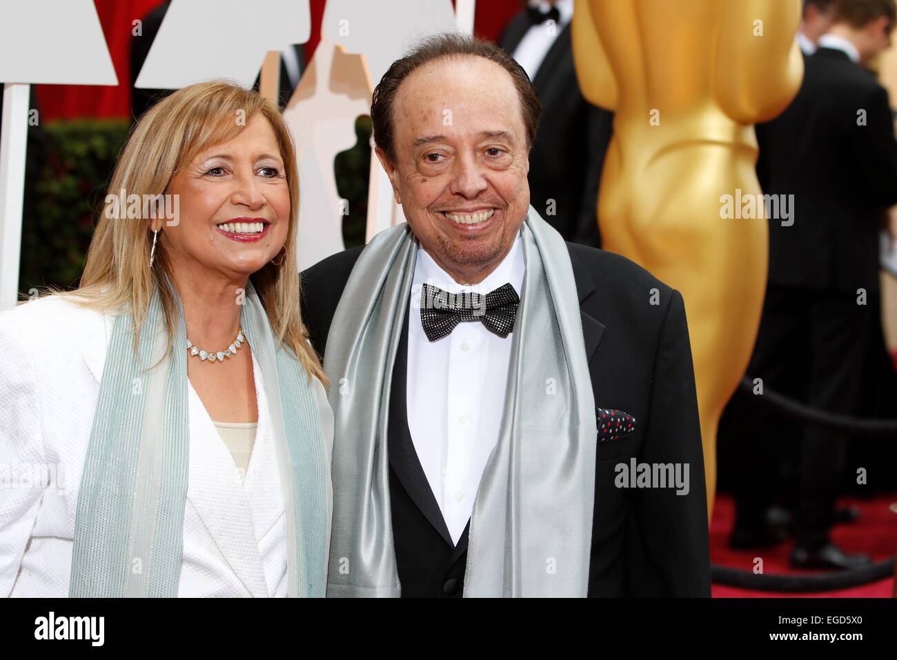 Musician Sergio Mendez and singer Gracinha Leporace attend the 87th Academy Awards, Oscars, at Dolby Theatre in Los Angeles, USA, on 22 February 2015. Photo: Hubert Boesl/dpa - NO WIRE SERVICE - © dpa picture alliance/Alamy Live News Credit:  dpa picture alliance/Alamy Live News Stock Photo
