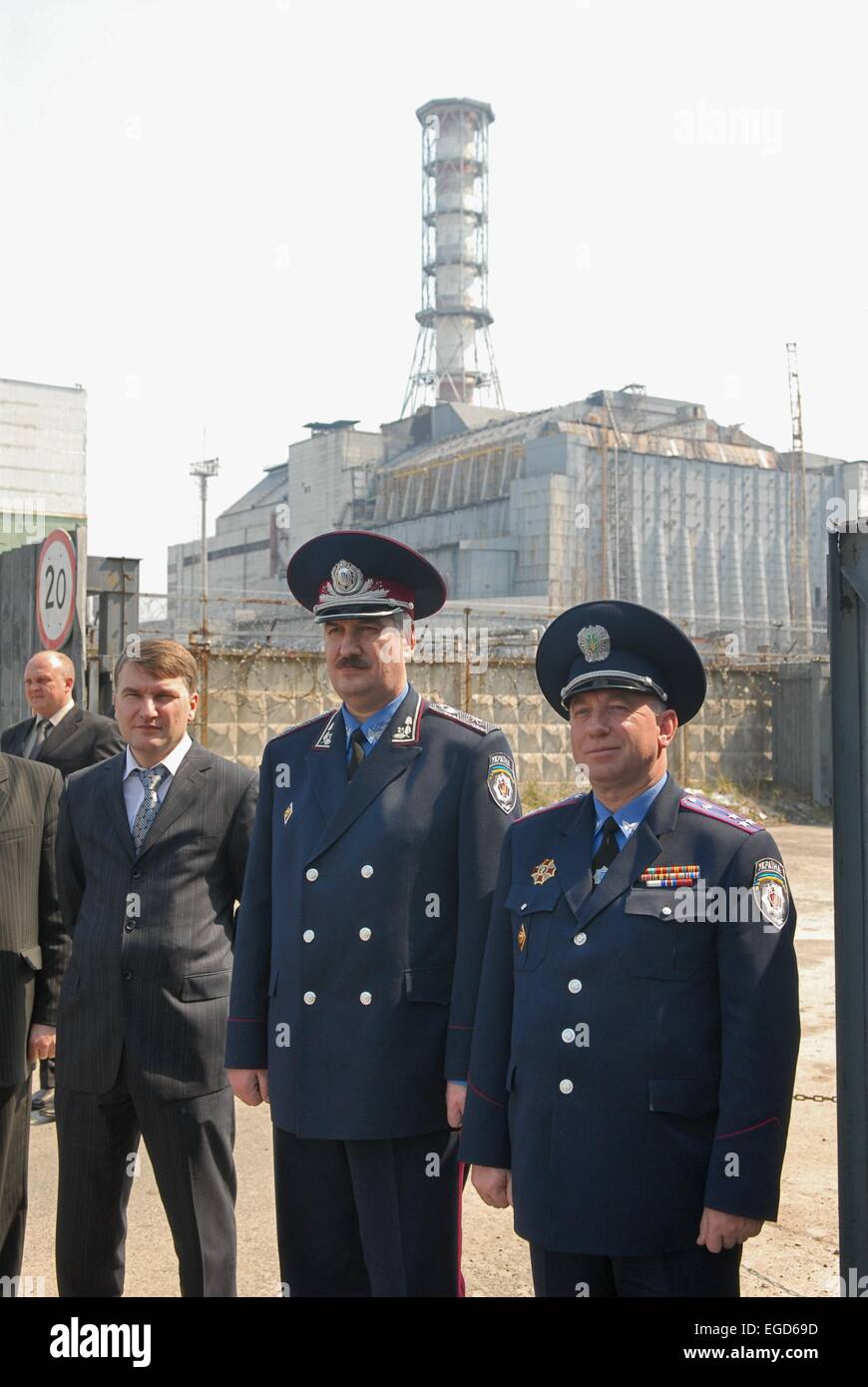 20 years from the nuclear incident of Chernobyl, visitors in front of ...