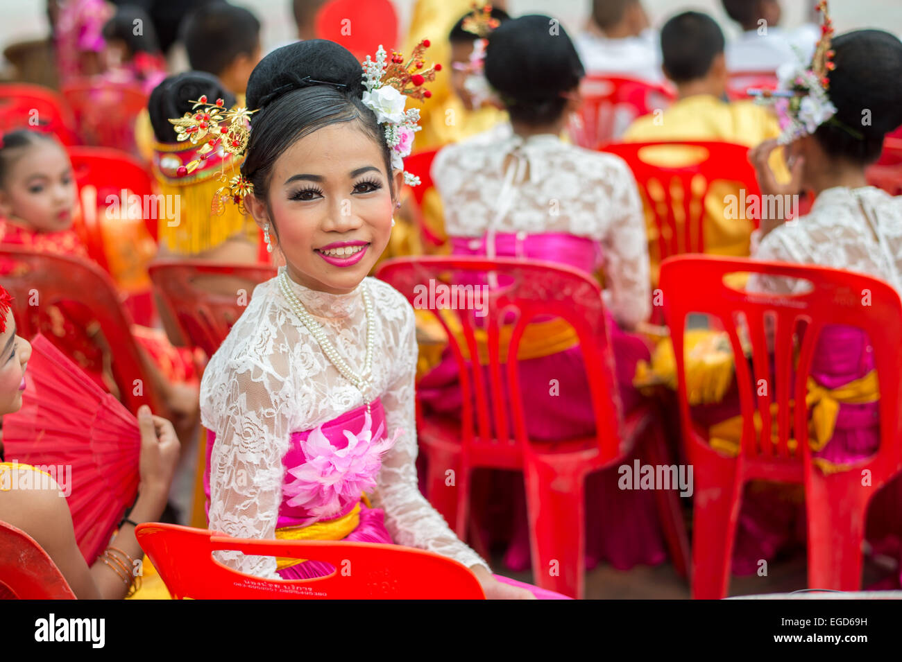 Thai people celebrating Chinese New Year in Hua Hin Stock Photo - Alamy