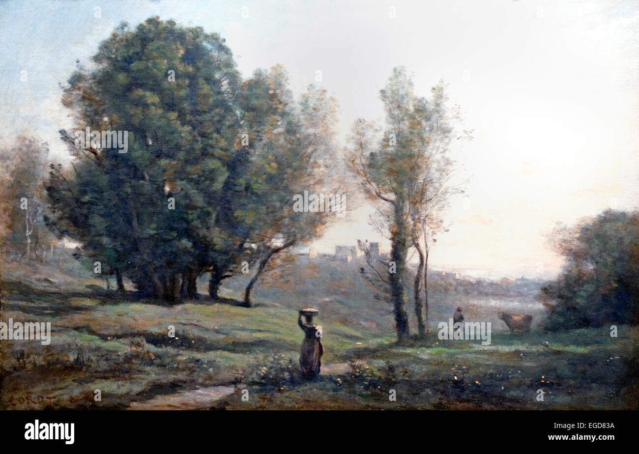 Landscape By Camille Corot French Paris 1796–1875 France Stock Photo - Alamy