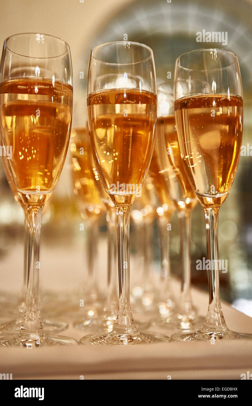 pink champagne Stock Photo