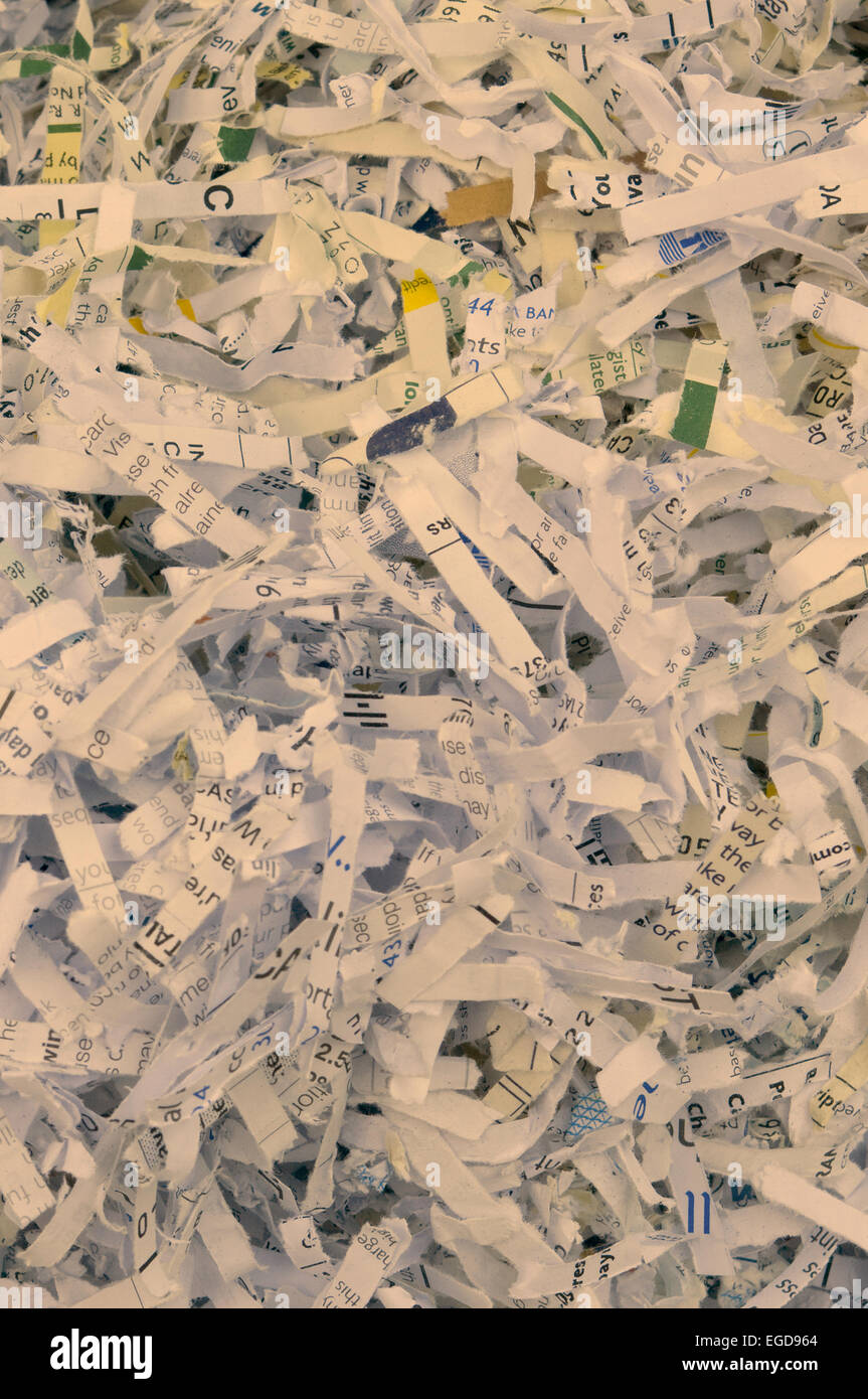 Paper That Has Gone Through A Shredder Stock Photo