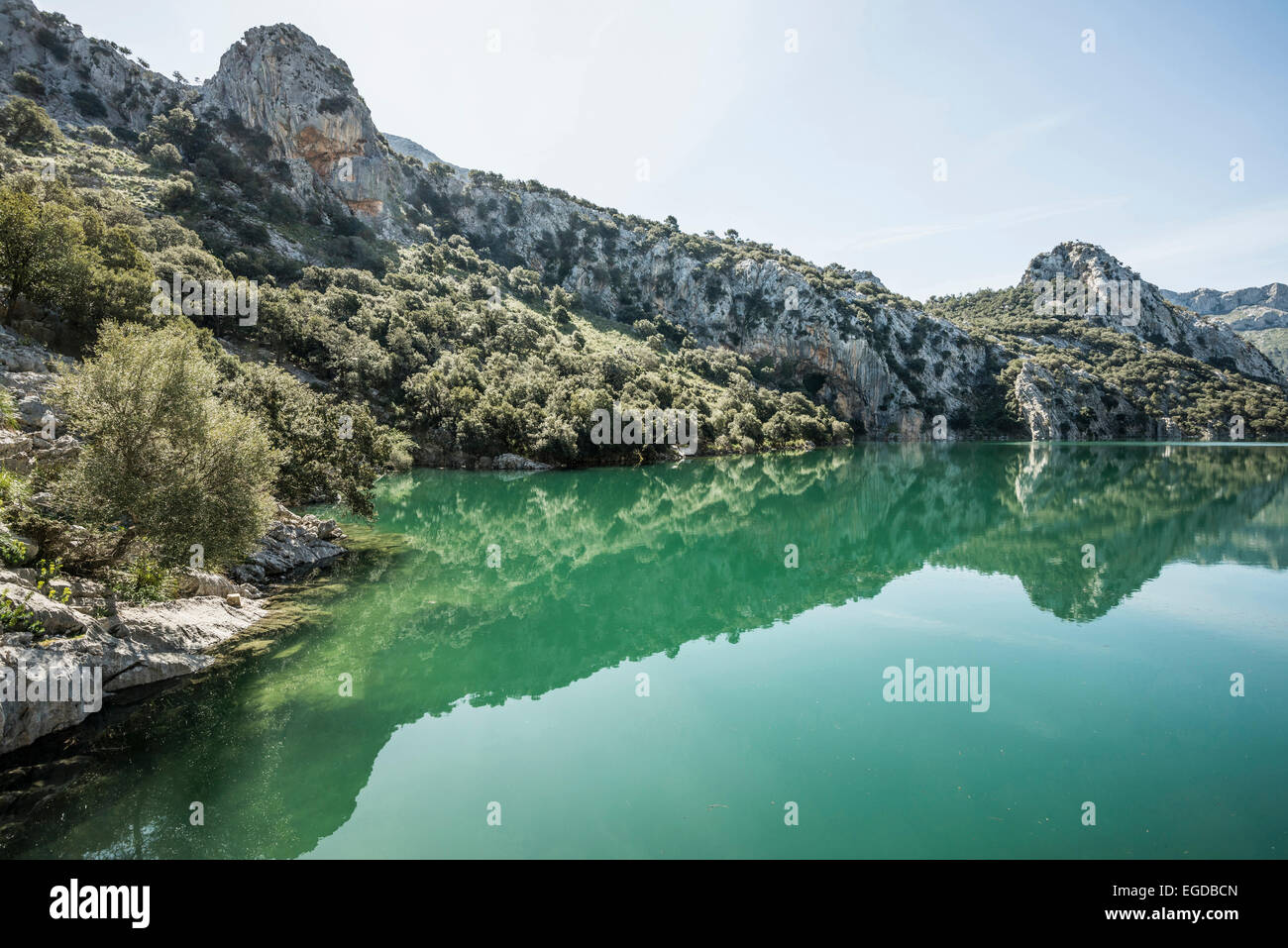 Gorg Blau lake, Serra de Tramuntana, Majorca, Spain Stock Photo