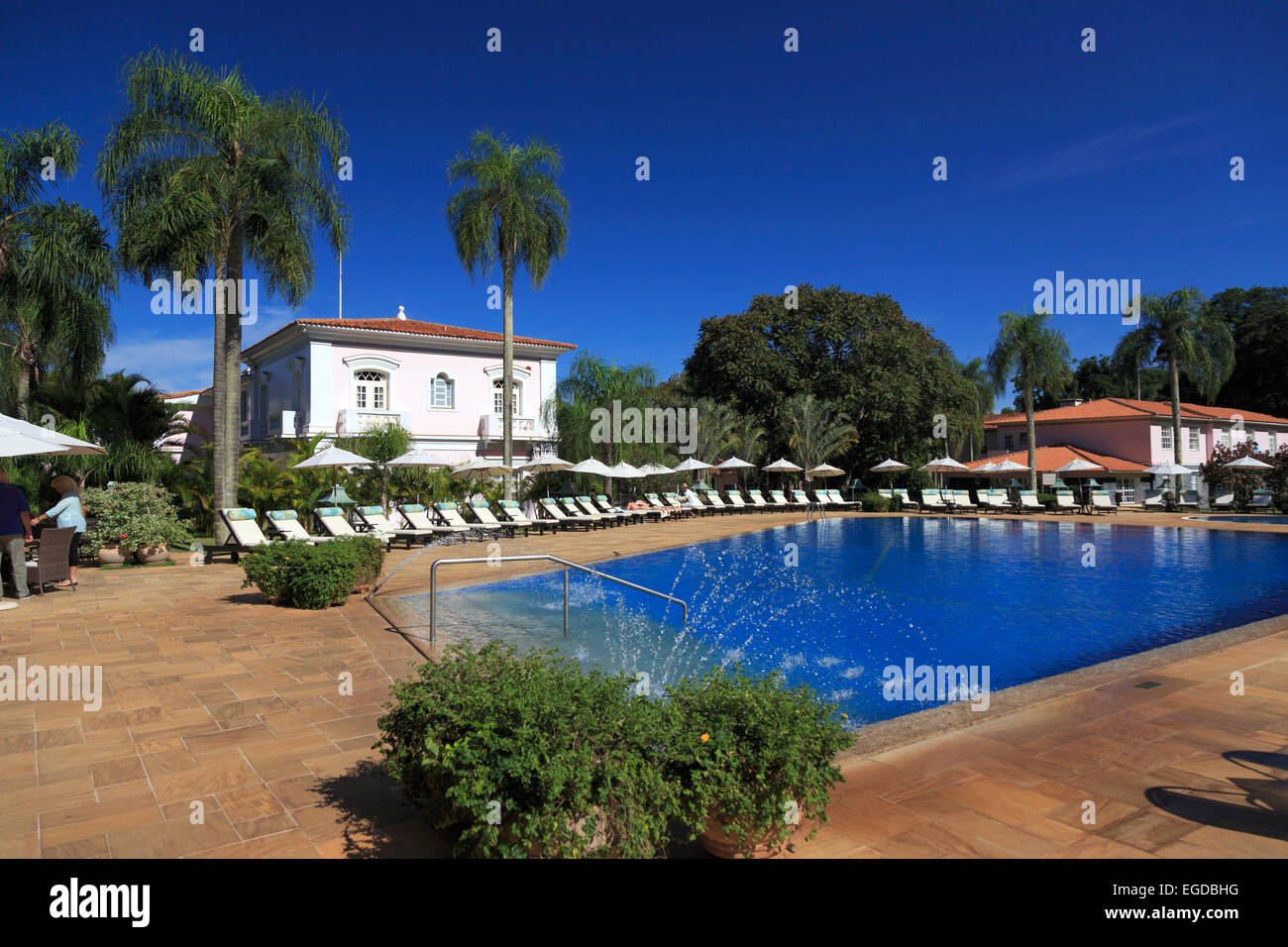 Brazil, Parana, Iguassu Falls National Park, Historic Hotel das Caratas Stock Photo