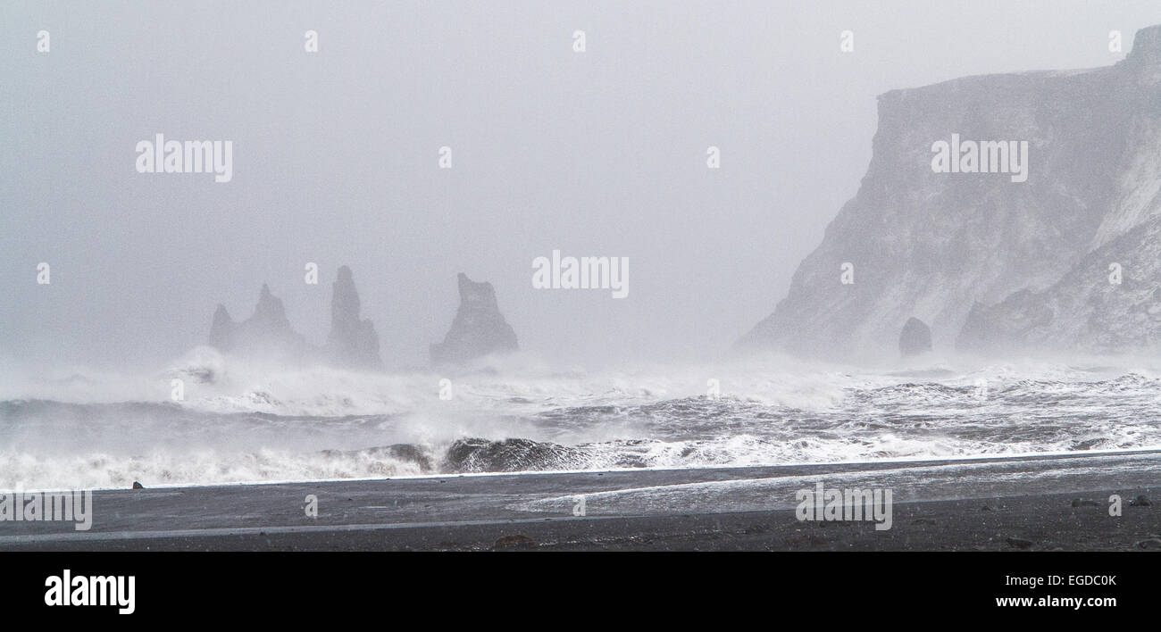 Stormy Sea at Vik Iceland Stock Photo - Alamy