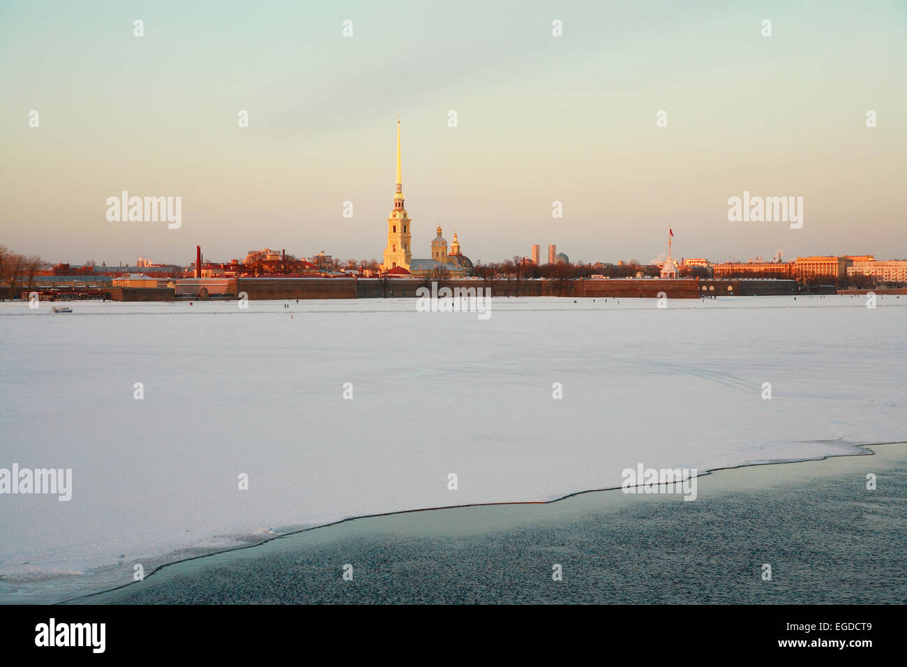 St. Petersburg, Russia,  Neva River, Peter and Paul Fortress Stock Photo