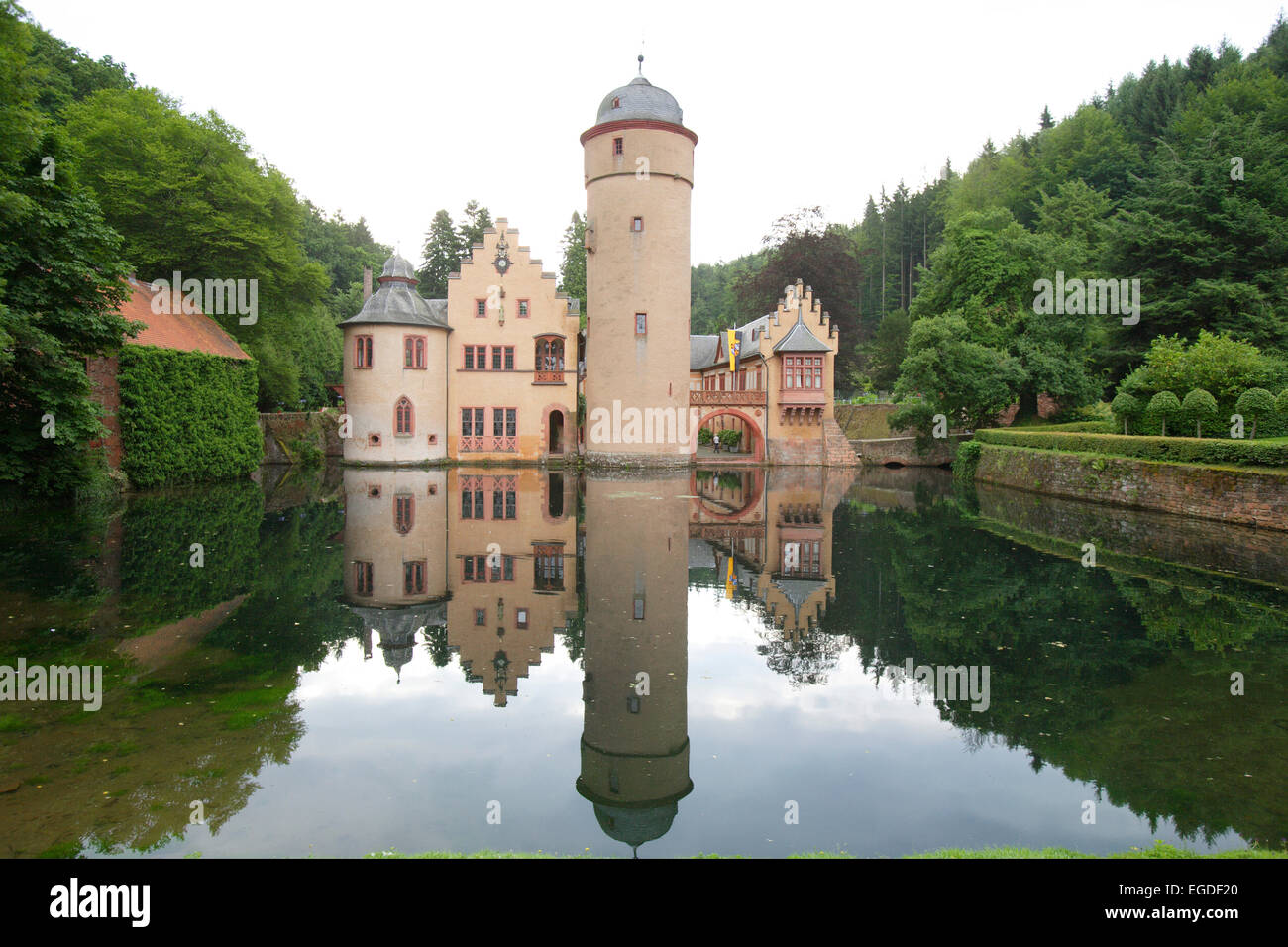 Mespelbrunn castle, Mespelbrunn, Lower Franconia, Bavaria, Germany Stock Photo