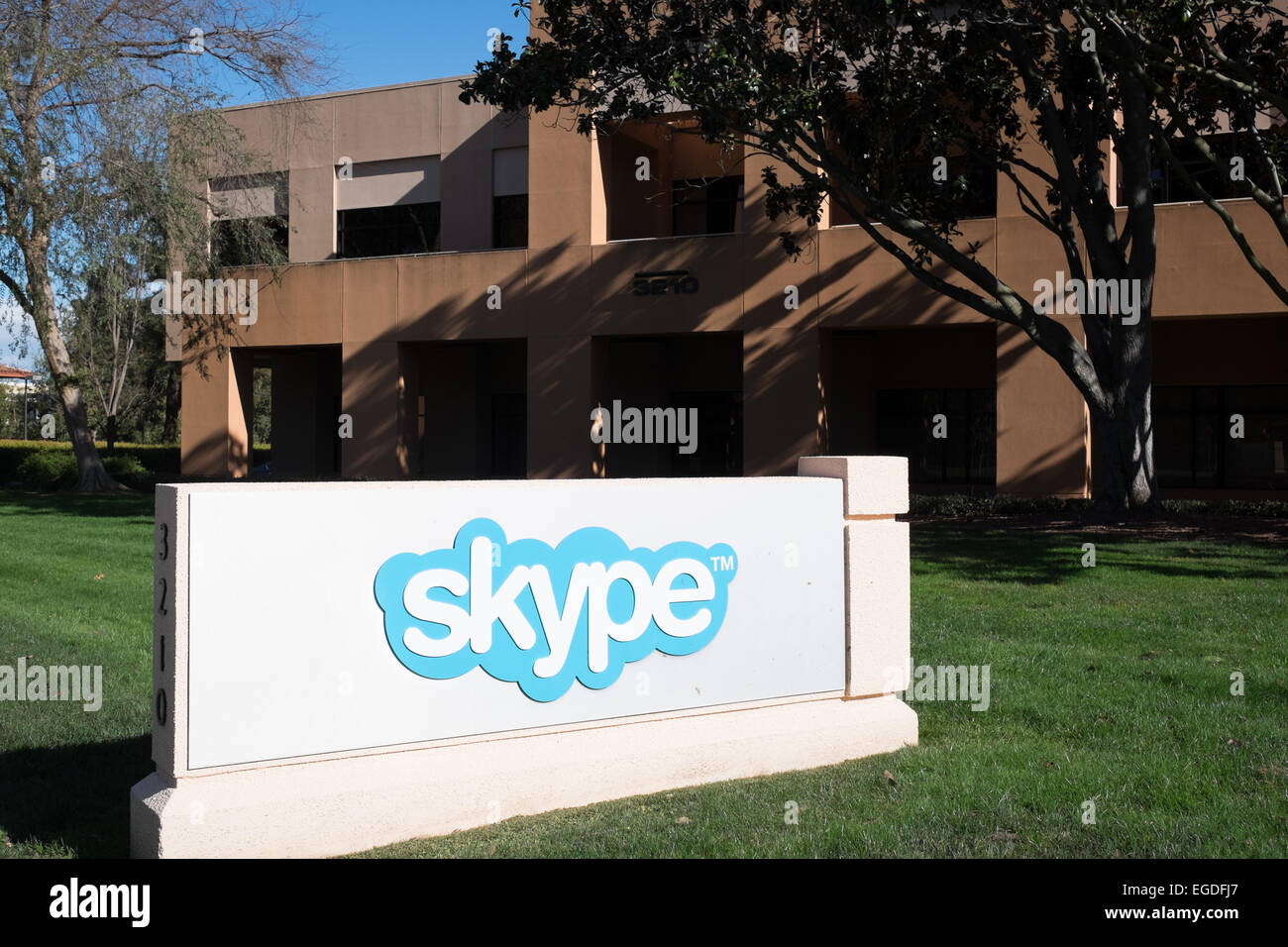 Skype headquarters in Silicon Valley. Palo Alto CA. Stock Photo