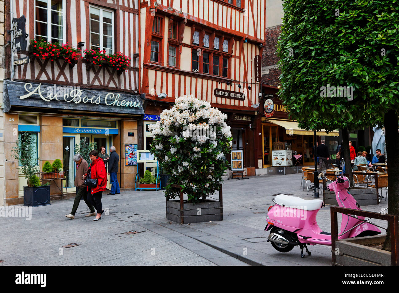 Place de la Pucelle d'Orleans, Rouen, Seine-Maritime, Normandy, France Stock Photo