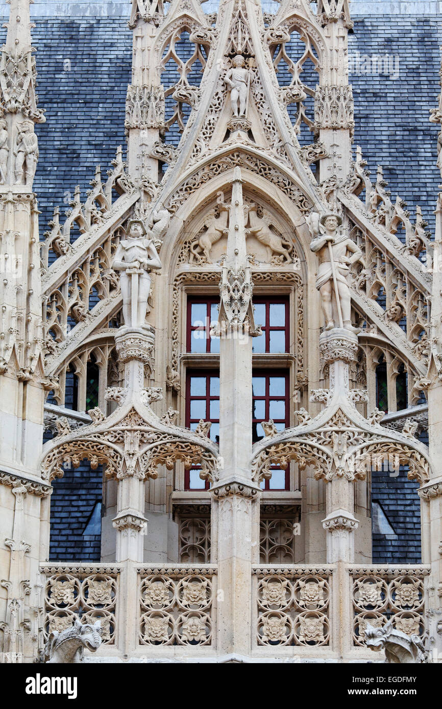 Palais de Justice, Rouen, Seine-Maritime, Normandy, France Stock Photo
