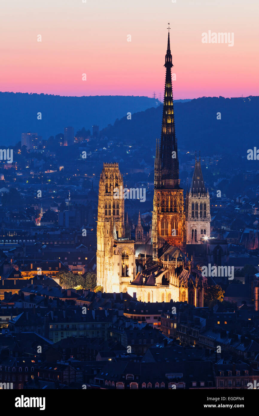 Cathedral Notre-Dame de l'Assomption, Rouen, Normandy, France Stock Photo