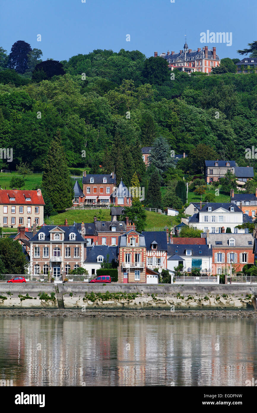 Villequier and the river Seine, Seine-Maritime, Normandy, France Stock Photo