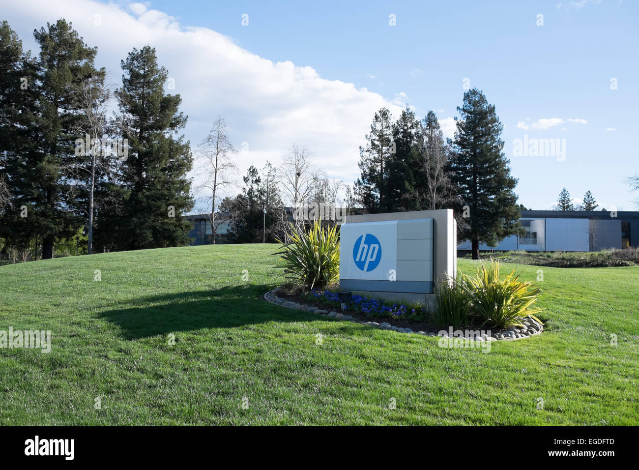 HP Labs, Advanced Research at HP. Page Mill Road, Palo Alto, CA. Stock Photo